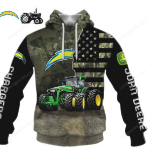 Los Angeles Chargers John Deere Patriotic Camo Apparel Hoodie