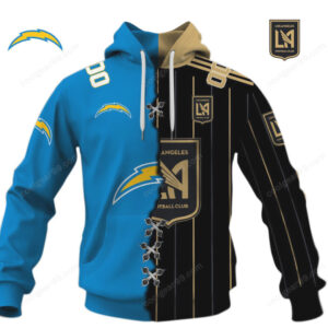 Los Angeles Chargers LAFC Split Design Hoodie