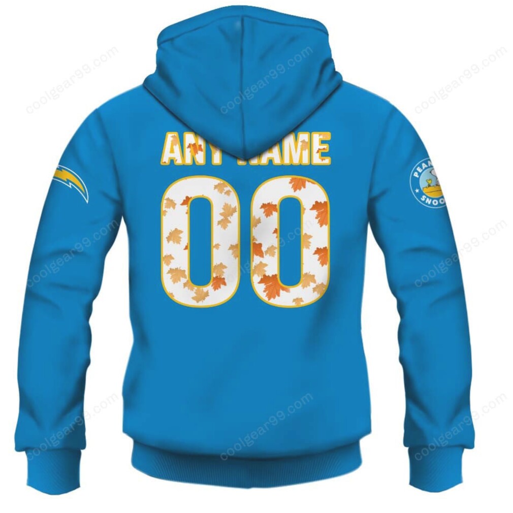 Los Angeles Chargers Peanuts Most Wonderful Time Hoodie Los Angeles Chargers Peanuts Most Wonderful Time Hoodie