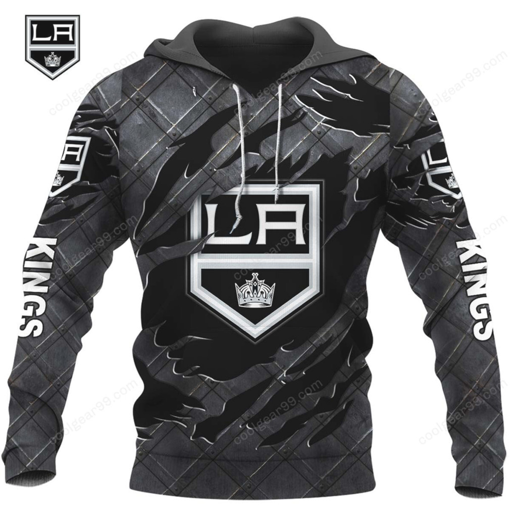 Los Angeles Kings NHL Distressed Logo Black Long Sleeve T Shirt Los Angeles Kings NHL Distressed Logo Black Long Sleeve T Shirt