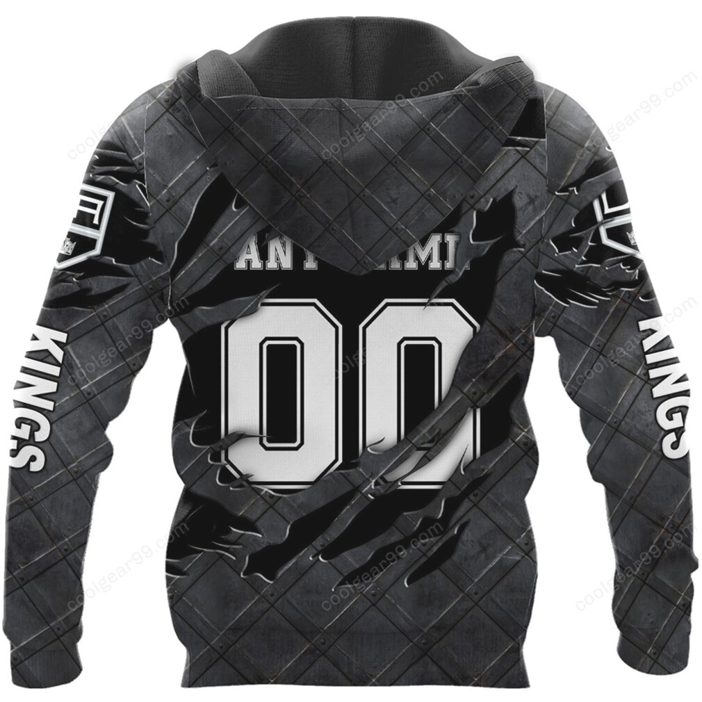 Los Angeles Kings NHL Distressed Logo Black Long Sleeve T Shirt Los Angeles Kings NHL Distressed Logo Black Long Sleeve T Shirt