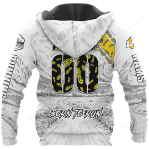 Los Angeles Rams Born to Run Full Print Running T Shirt Los Angeles Rams Born to Run Full Print Running T Shirt