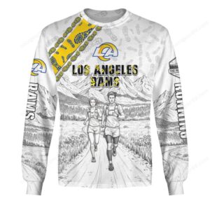 Los Angeles Rams Born to Run Full Print Running T Shirt