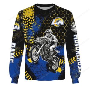 Los Angeles Rams Dirt Bike Racing T Shirt & Hoodie