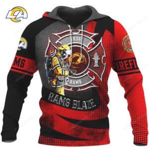 Los Angeles Rams Firefighter Blaze Line Hoodie & T Shirt