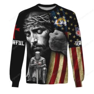 Los Angeles Rams Jesus Faith 3D Print Hoodie