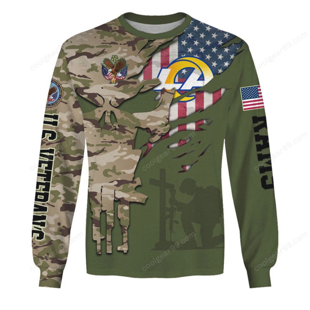 Los Angeles Rams NFL Military Camo U.S. Veterans Hoodie & Long Sleeve T Shirt Los Angeles Rams NFL Military Camo U.S. Veterans Hoodie & Long Sleeve T Shirt