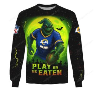 Los Angeles Rams Oogie Boogie Halloween Hoodie Play or Be Eaten