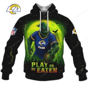 Los Angeles Rams Oogie Boogie Halloween Hoodie Play or Be Eaten