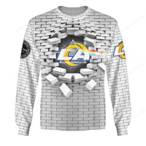 Los Angeles Rams Pink Floyd Dark Side of the Moon Mashup Hoodie