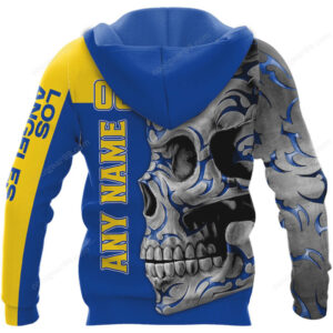 Los Angeles Rams Skull Graphic NFL T Shirt & Hoodie Apparel Los Angeles Rams Skull Graphic NFL T Shirt & Hoodie Apparel