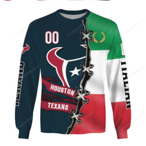 Houston Texans Italian Pride NFL Football Fan Hoodie