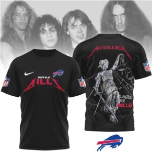 Metallica x Buffalo Bills And Justice for Bills T Shirt