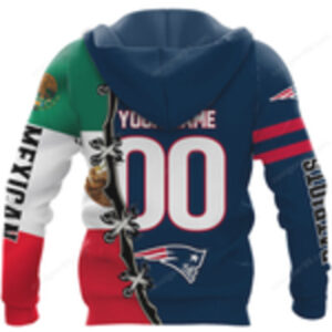 Mexican Heritage New England Patriots Mexican Flag Fusion Long Sleeve Shirt