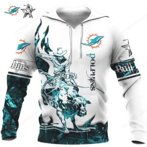 Miami Dolphins Bull Riding Hoodie & Long Sleeve Shirt