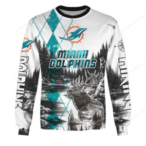 Miami Dolphins Custom HuntingOutdoors Themed Hoodie and Long Sleeve Shirt Miami Dolphins Custom HuntingOutdoors Themed Hoodie and Long Sleeve Shirt