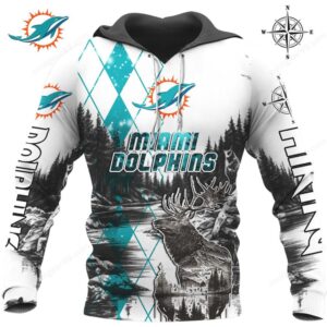 Miami Dolphins Custom HuntingOutdoors Themed Hoodie and Long Sleeve Shirt