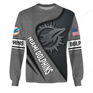Miami Dolphins Custom Name and Number Hoodie and Long Sleeve Shirt Miami Dolphins Custom Name and Number Hoodie and Long Sleeve Shirt