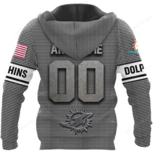 Miami Dolphins Custom Name and Number Hoodie and Long Sleeve Shirt