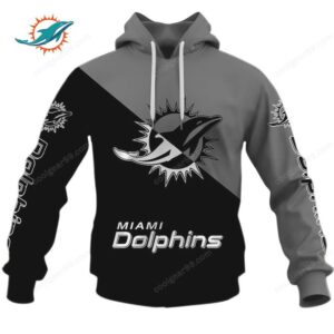 Miami Dolphins Custom Split Color Performance Hoodie