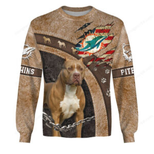 Miami Dolphins Inspired Pit Bull Graphic Apparel Shirt Miami Dolphins Inspired Pit Bull Graphic Apparel Shirt