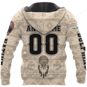 Miami Dolphins Native American Headdress Skull Apparel Shirt