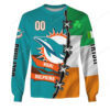Faith and Football Miami Dolphins Graphic Shirt Faith and Football Miami Dolphins Graphic Shirt