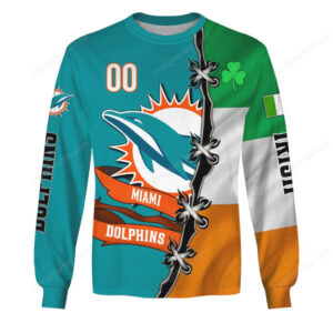 Miami Dolphins Shamrock St. Patrick’s Day Pullover Hoodie Long Sleeve Shirt Miami Dolphins Shamrock St. Patrick’s Day Pullover Hoodie Long Sleeve Shirt