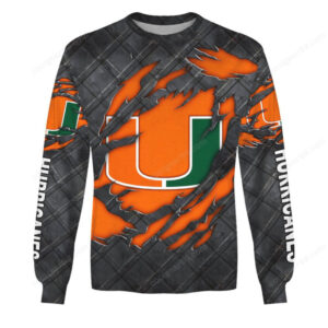 Miami Hurricanes Ripped Graphic Design HoodieShirt Miami Hurricanes Ripped Graphic Design HoodieShirt