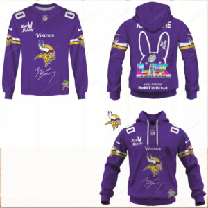 Minnesota Vikings Bad Bunny Super Bowl Benito Bowl Fan Hoodie