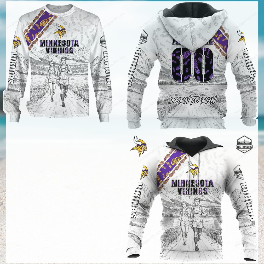 Minnesota Vikings 'Born to Run' Performance Apparel Hoodie Minnesota Vikings 'Born to Run' Performance Apparel Hoodie