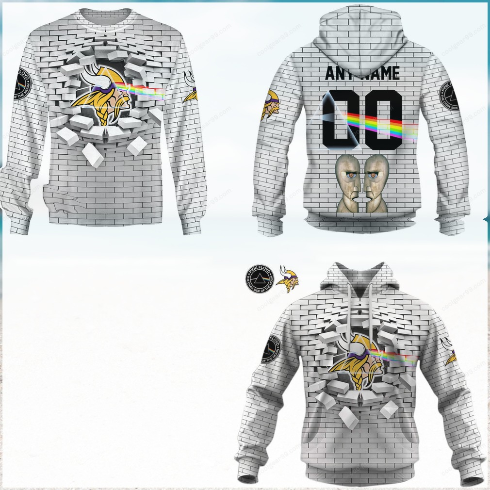 Minnesota Vikings Dark Side of the Moon Apparel Hoodie Minnesota Vikings Dark Side of the Moon Apparel Hoodie