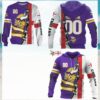 Minnesota Vikings Native American Skull Headdress Hoodie Minnesota Vikings Native American Skull Headdress Hoodie