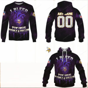 Minnesota Vikings 'I Bleed Purple & Yellow' Hoodie