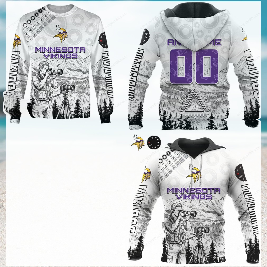 Minnesota Vikings Photographer All Over Print Shirt Minnesota Vikings Photographer All Over Print Shirt