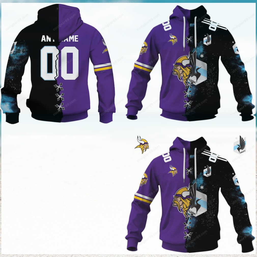Minnesota Vikings Split Design Hoodie Minnesota Vikings Split Design Hoodie