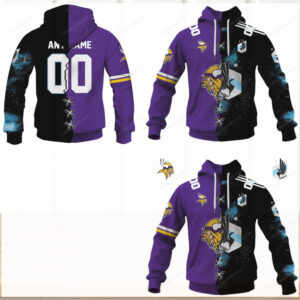 Minnesota Vikings Split Design Hoodie