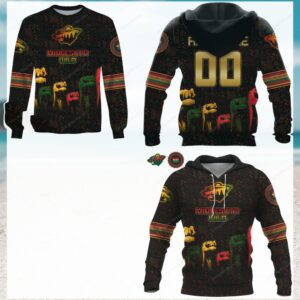 Minnesota Wild Rasta Inspired Apparel Collection Hoodie Minnesota Wild Rasta Inspired Apparel Collection Hoodie