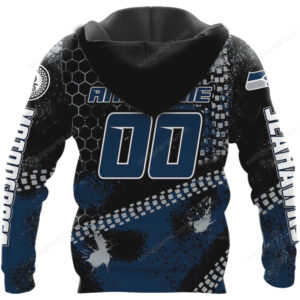 Motocross Adrenaline Rush Blue & Black All Over Print Hoodie