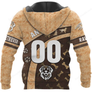 NFL Baltimore Ravens Golden Retriever Dog All Over Print Shirt