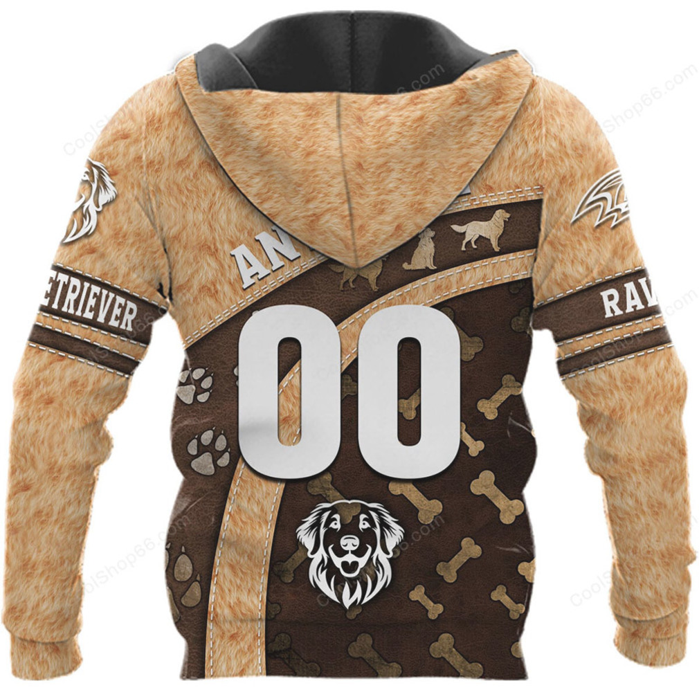 NFL Baltimore Ravens Golden Retriever Dog All Over Print Shirt NFL Baltimore Ravens Golden Retriever Dog All Over Print Shirt