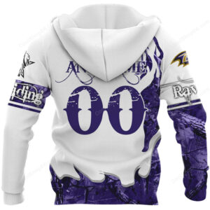 NFL Baltimore Ravens Personalized Name and Number 3D Hoodie