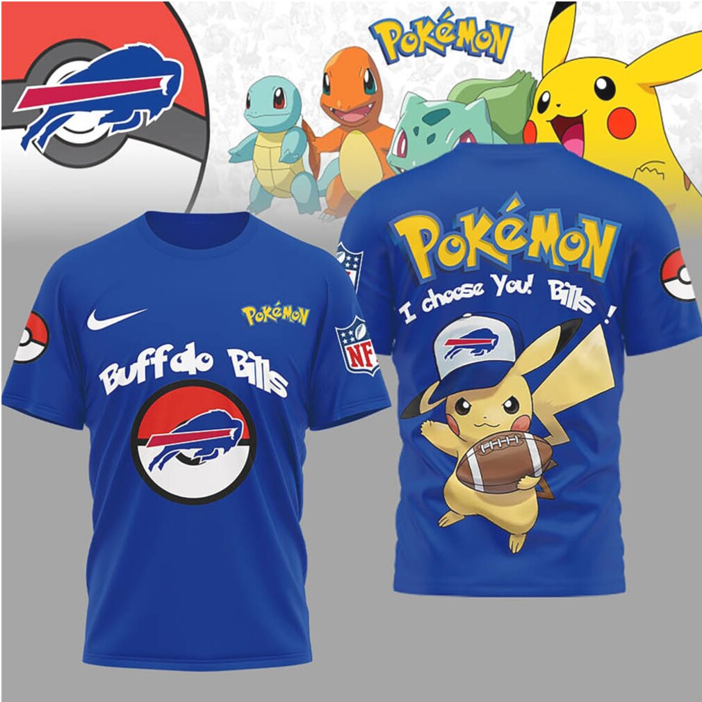 NFL Buffalo Bills x Pokémon Pikachu ‘I Choose You’ Graphic T Shirt NFL Buffalo Bills x Pokémon Pikachu ‘I Choose You’ Graphic T Shirt