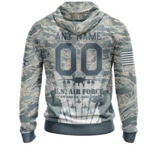 NFL Carolina Panthers Custom Name Number Honor US Air Force Veterans Pullover Hoodie