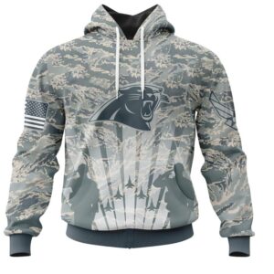 NFL Carolina Panthers Custom Name Number Honor US Air Force Veterans Pullover Hoodie