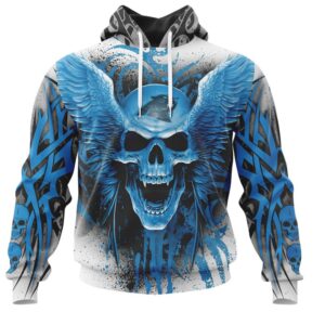 NFL Carolina Panthers Special Kits With Skull Pullover Hoodie