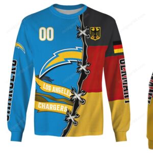 NFL Chargers International Fan Germany Flag Colorblock Hoodie