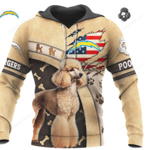 NFL Chargers Poodle Pet Fan Apparel Hoodie