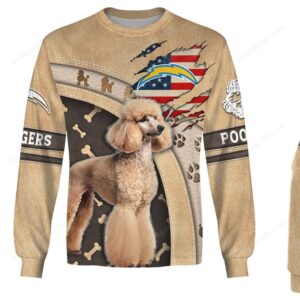 NFL Chargers Poodle Pet Fan Apparel Hoodie