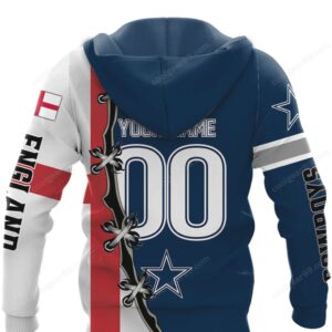 NFL Dallas Cowboys & England National Team Spirit Hoddie